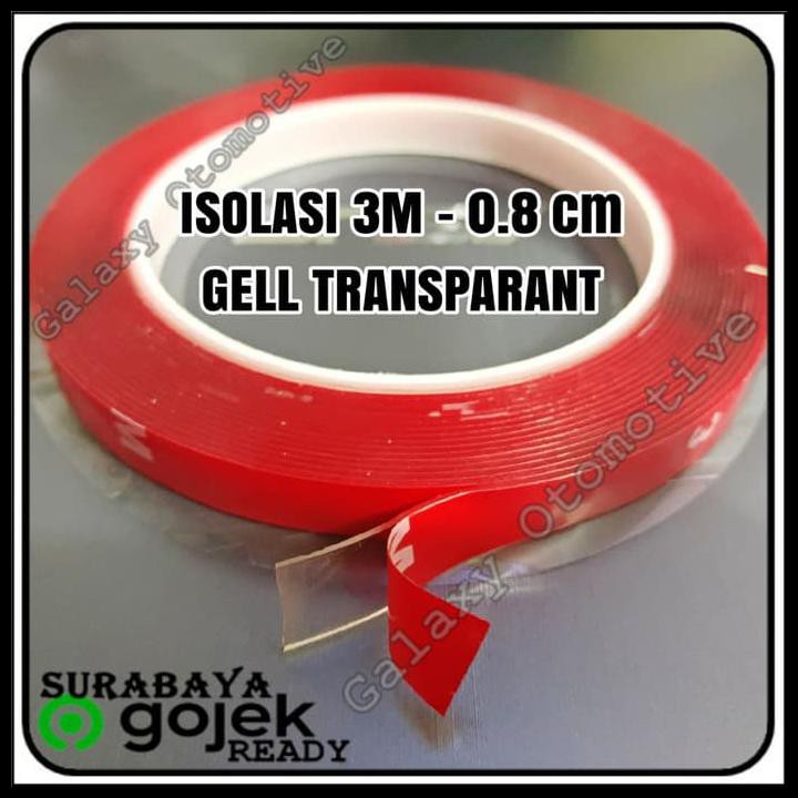 

Produk Terbaik Isolasi Bolak Balik / Dobel Tape 3M Merah Gel 1Cm