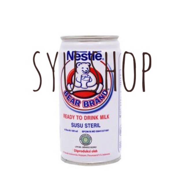 

Bear brand susu beruang steril panas dalam 189 ml