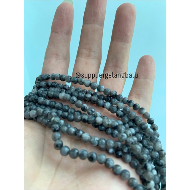 bahan batu 4mm Labrador glossy aksesoris gelang kalung labradorite