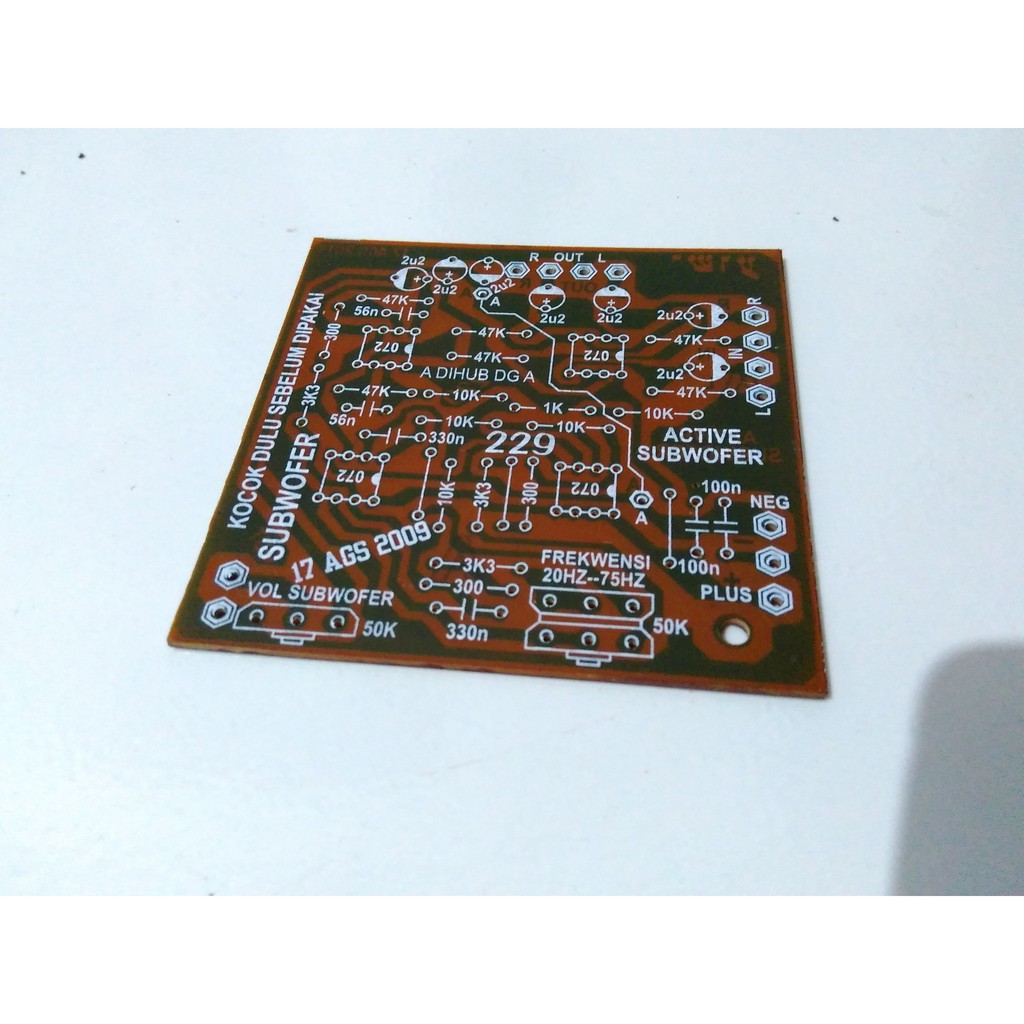 PCB Aktif Filter Subwoofer