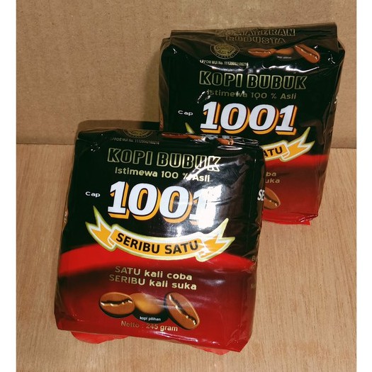 

KOPI BUBUK ROBUSTA 100% ASLI BENGKULU CAP 1001 KEMASAN 245 GR