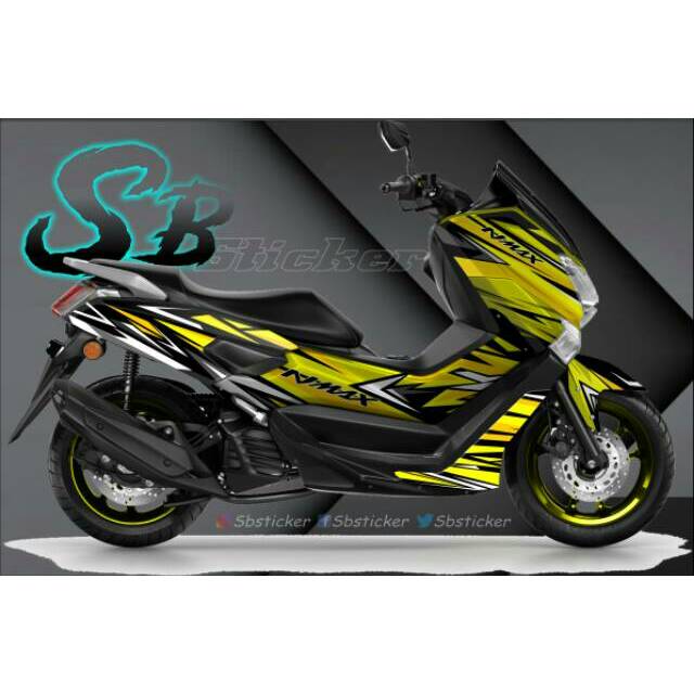 Decal nmax kuning stabilo full body custom design
