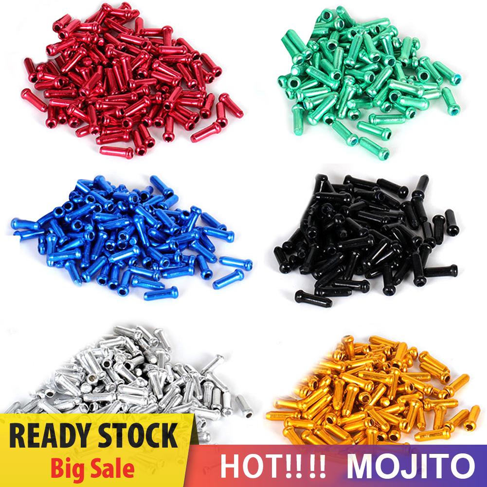 50pcs Tutup Ujung Kabel Rem Sepeda Mtb Bahan Aluminum