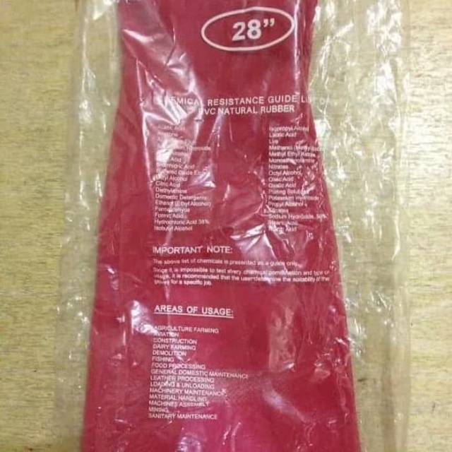 Sarung Tangan Karet Kia Panjang / Long Rubber Gloves Medis / Medical 28 inch Seagull