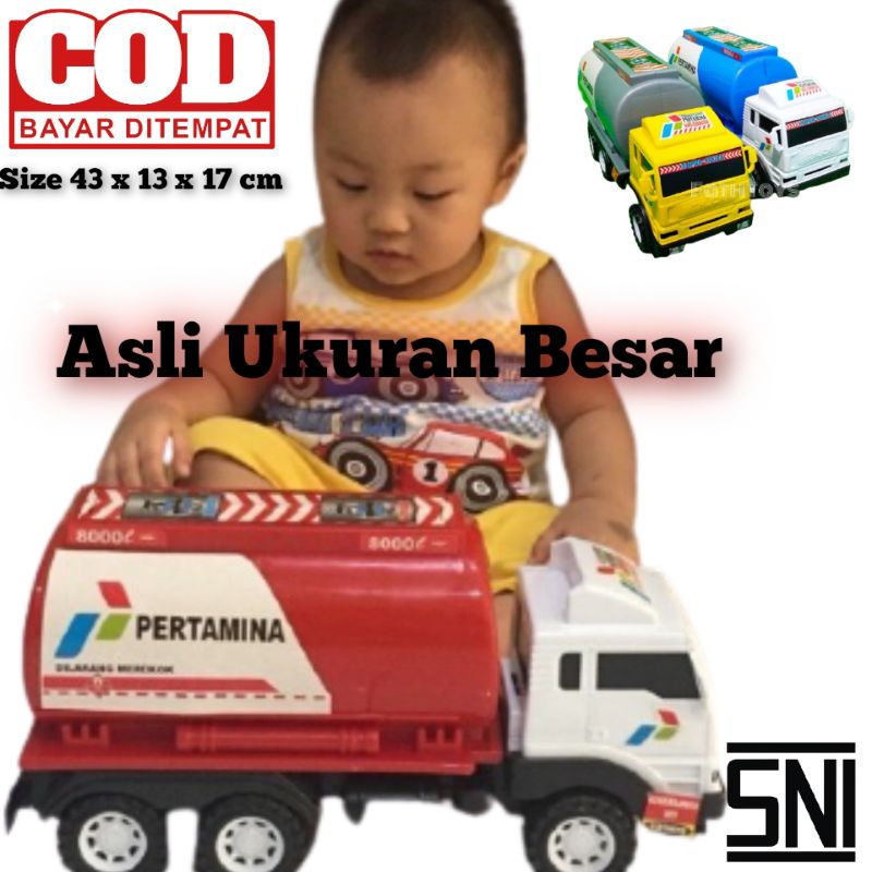 Mainan Mobil Truk Minyak Truk Tangki Pertamina Ukuran Besar 53