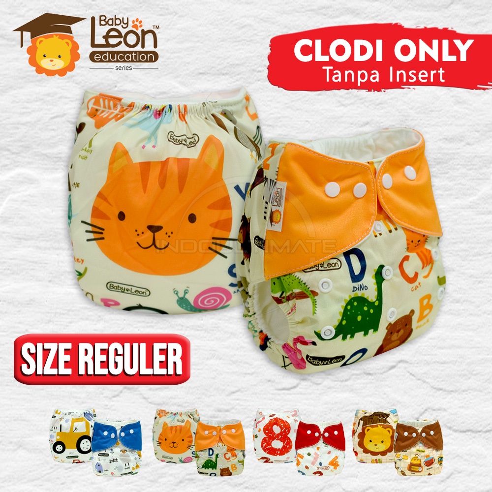 1PCS CLODI ONLY (Tanpa Insert) BABY LEON Clodi REGULER Seri Edukasi CB-733 Baby Popok Kain Bayi Cloth diaper Popok Kain Cuci Ulang Bayi Celana Popok Cloth Diapers Daya Serap Tinggi