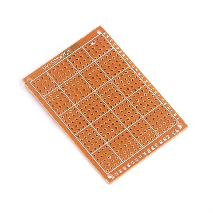 PCB Lubang 5x7cm 5x7 cm Universal Fiber Dot Matrix Matrik Arduino Prototype