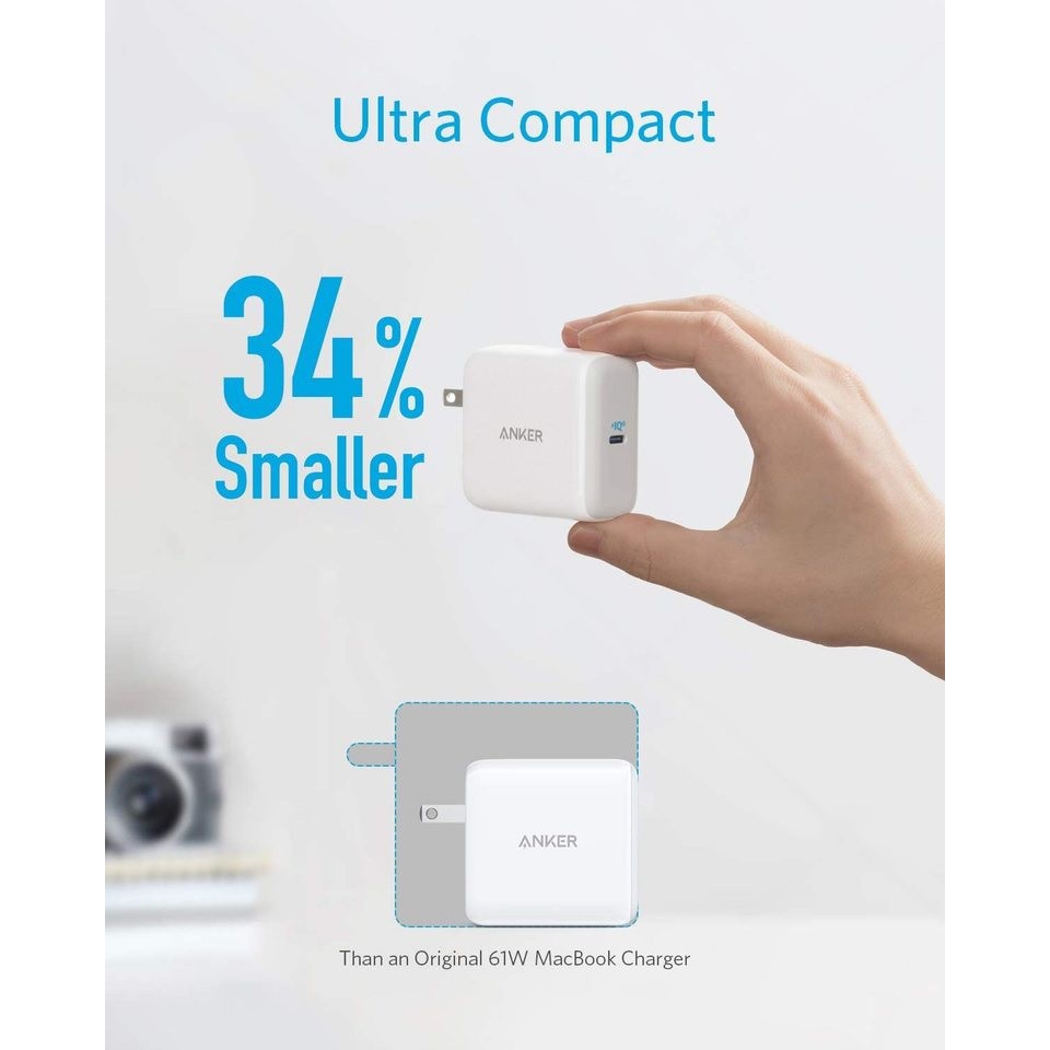 ANKER A2713 - PowerPort III 65W Max - Single USB-C Wall Charger - Charger USB-C Single Port 65W MAX