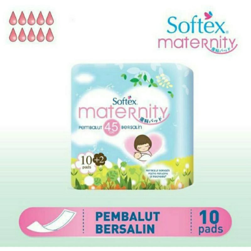 Softex maternity Pembalut 45cm isi 10's / pembalut melahirkan