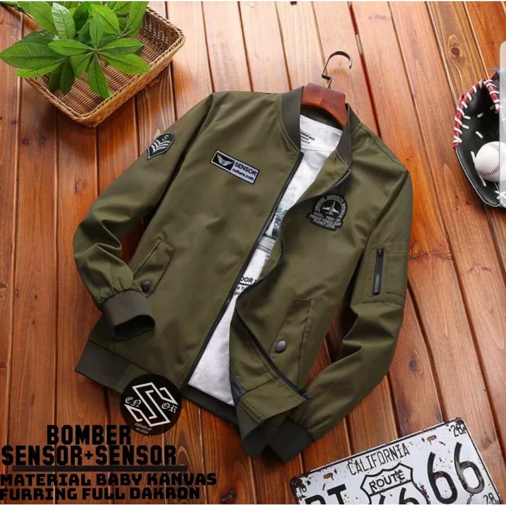 Jaket Bomber Airborne Canvas Pria Terbaru