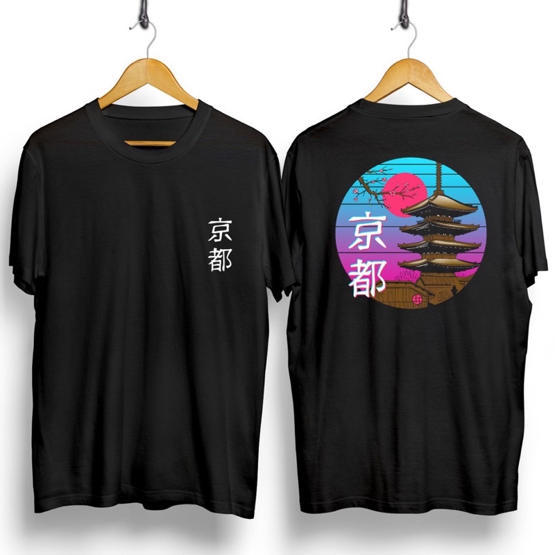 KAOS BAJU T SHIRT DISTRO PRIA WANITA TULISAN TUMBLR KANJI SAMURAI KASTIL PAGODA CINA JEPANG JAPAN