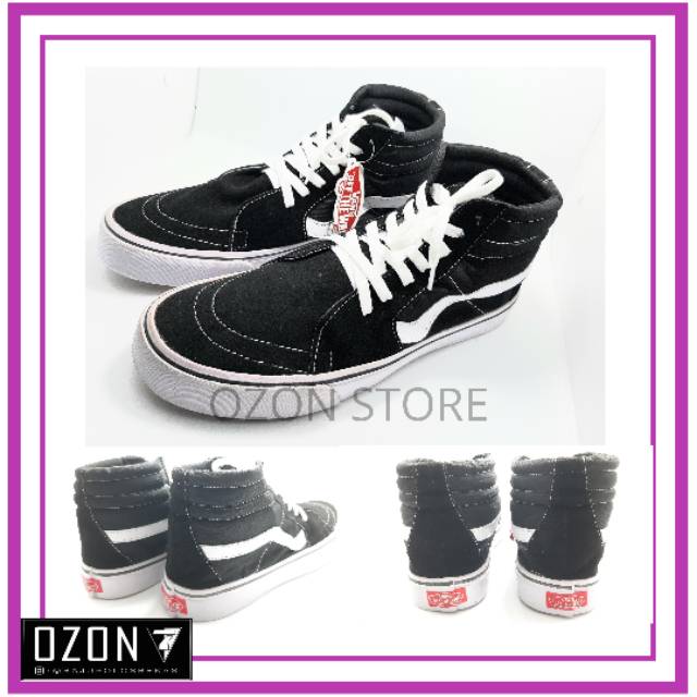 Sepatu pria &amp; wanita vans oldskool classic SK8 black white suede kanvas