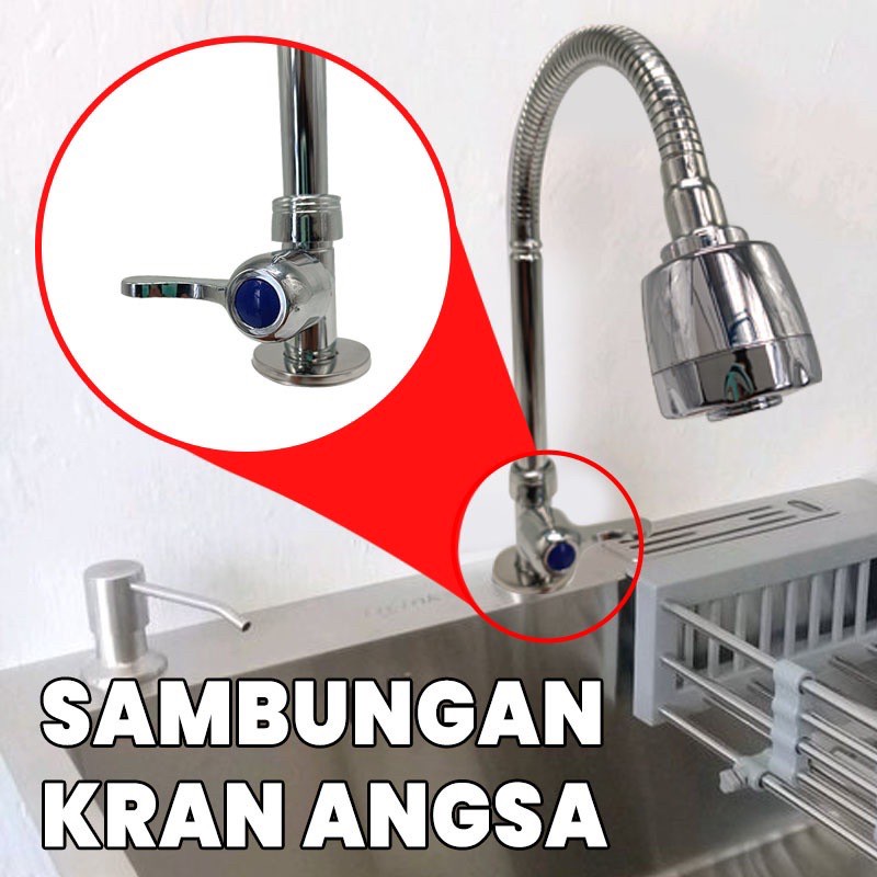 Body Kepala Keran sink Meja Angsa  tanam V12-head sambungan kran tanam dapur fleksibel faucet wastafel cuci piring