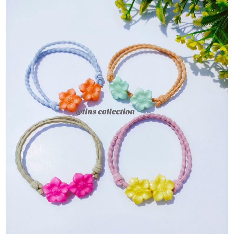 Ikat Rambut Korea Elastis Bunga Daisy / Karet Rambut  / Kuncir Rambut Fashion Anak Dewasa Daisy