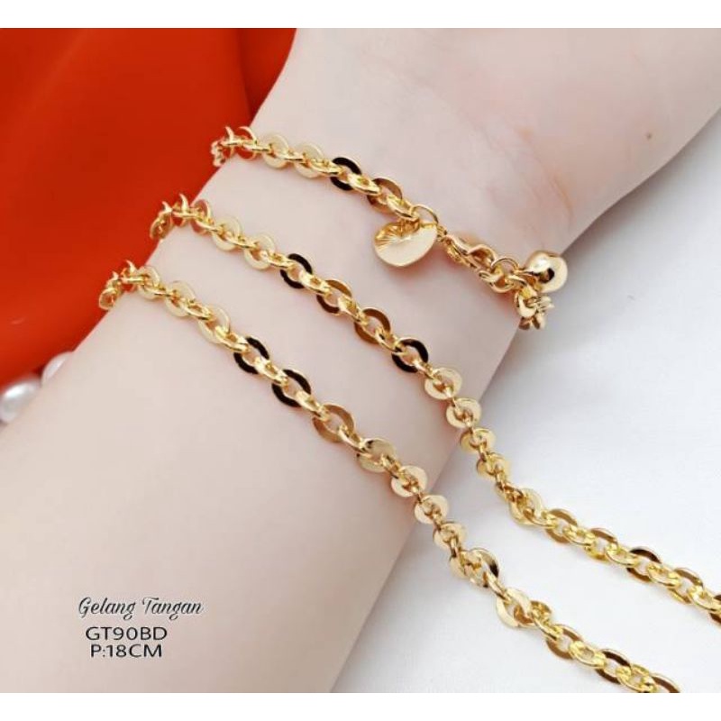 Gelang tangan Nuri titanium Gold