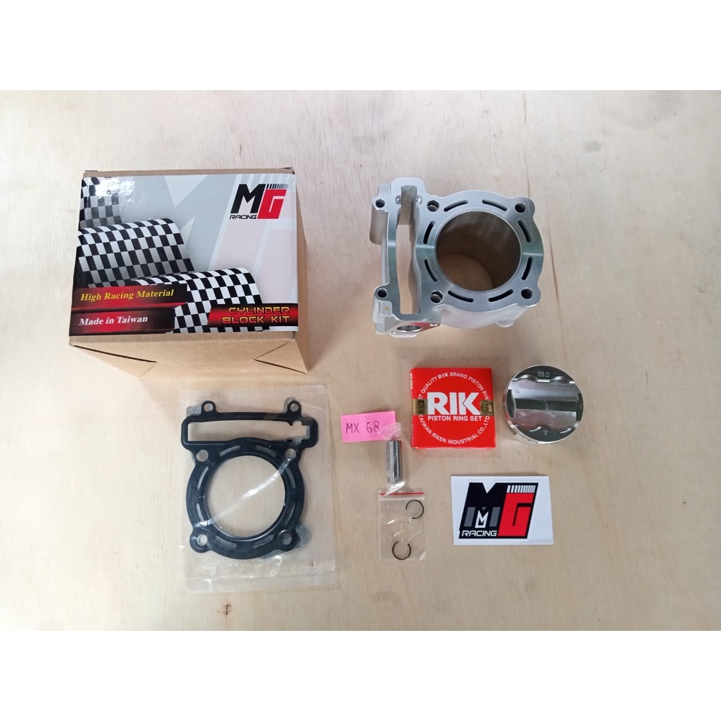blok mx 68 ceramic blok vixion 68 ceramic blok mx king / mx  68 ceramic mg racing piston fjn ring ri