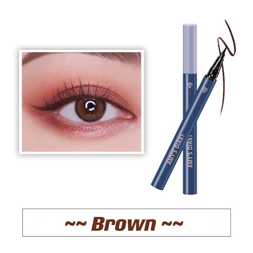 Eyeliner Waterproof AMY'S DIARY Liquid Eyeliner Sweat Proof Anti Smudge Soft Touch tahan lama