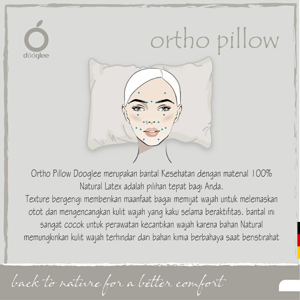 Dooglee Ortho Pillow 60×40×11/9cm / Bantal Dewasa 8997223911485