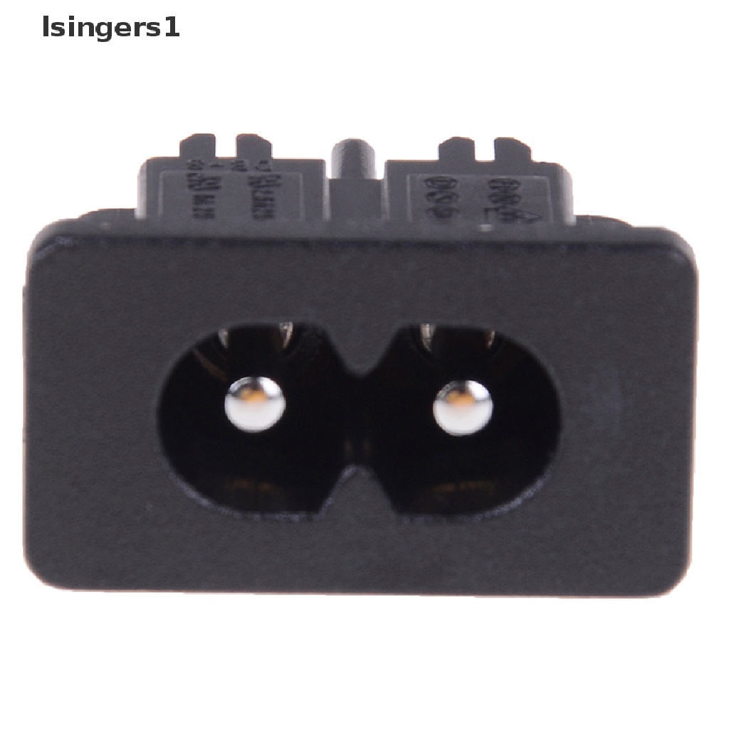 (lsingers1) 5pcs Konektor power inlet AC250v 2.5a iec320 c8 male 2 Pin