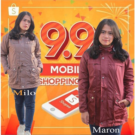 Promo Jaket Bolak Balik Parka Wanita  Berkualitas Tahan Air Mayers Import Anti Luntur Jaket Gunung Elegan