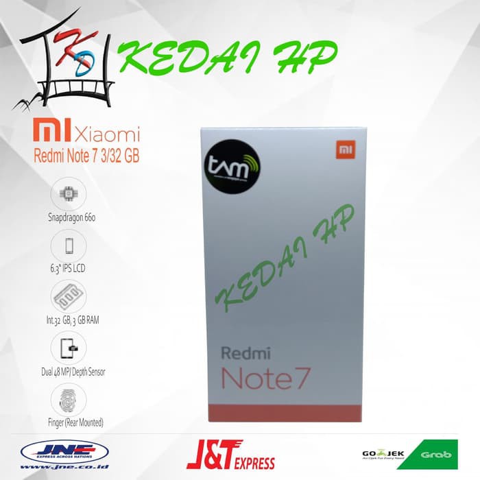 XIAOMI REDMI NOTE 7 3 32GB GARANSI RESMI - Hitam
