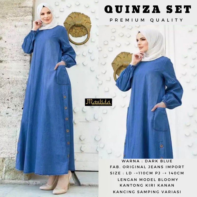 DRESS WANITA MUSLIM~DRESS JEANS WANITA~DRESS PANJANG