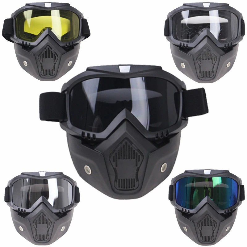 MPro Kacamata Goggles Mask Motor Retro Windproof / GOGGLE MASK KACA MATA HELM Variasi Classic TaffSPORT