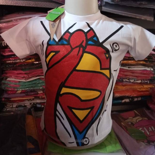 Grosir seri 5pc kaos baju atasan oblong lengan pendek anak baby cowok cewek laki-laki perempuanmurah