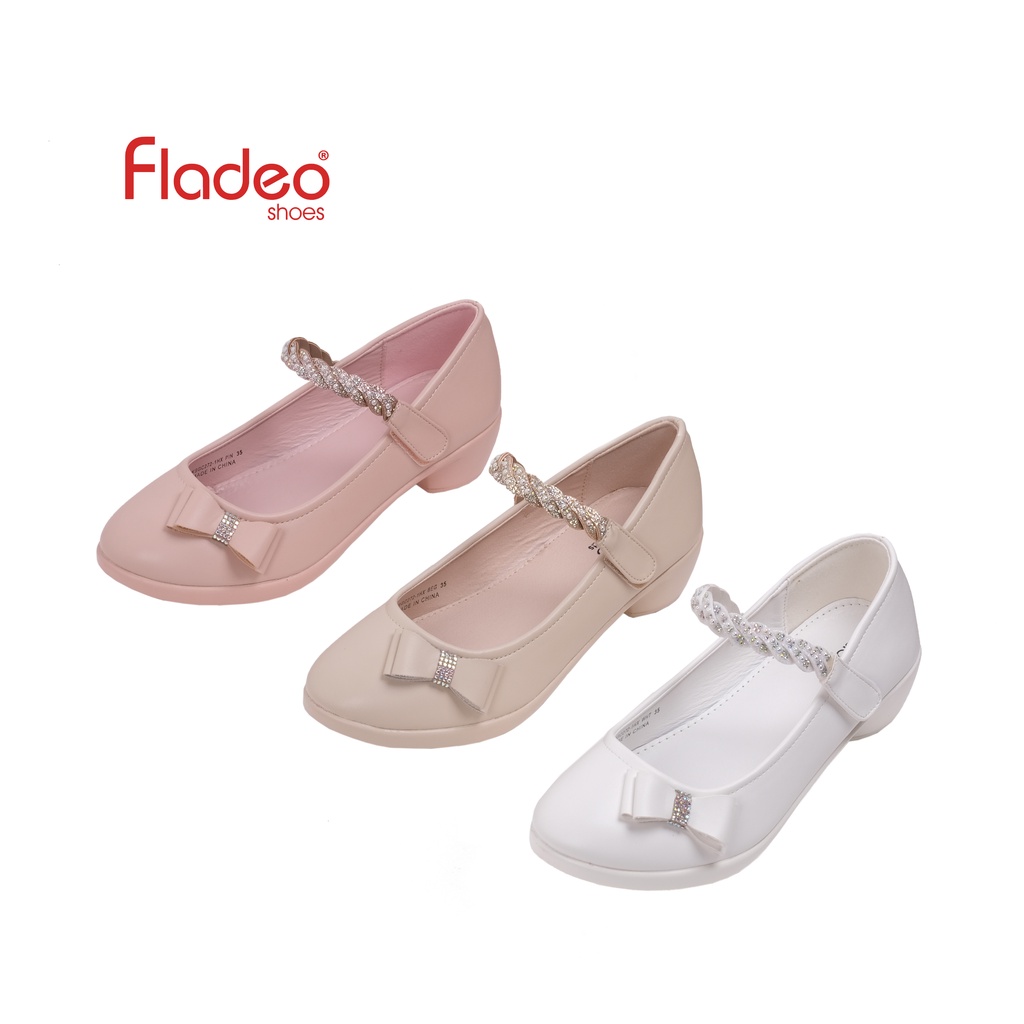 Fladeo G22/KSGC272-1HX/Sepatu Hak Slip On Tali anak perempuan [ Slip On Strap Heels Kids Shoes]