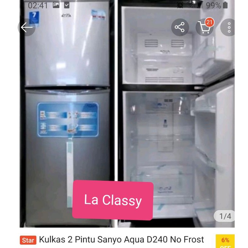 Kulkas Aqua AQR 240 2pintu