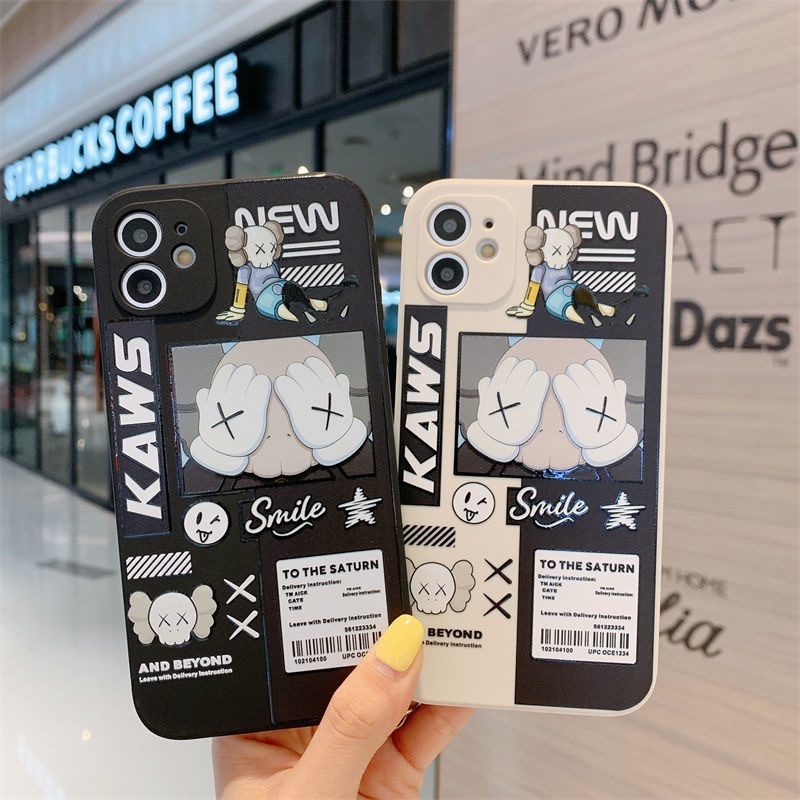 Case Liquid Samsung Galaxy A50 A50S A30S Casing Kaws Smile Hybrid Dove With pelindung kamera