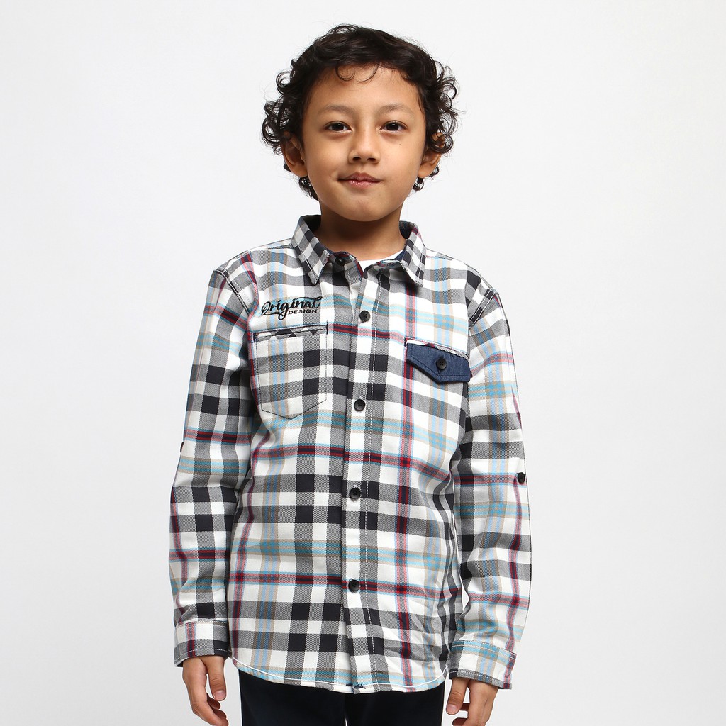 

ALTON Kids Blue White Flannel