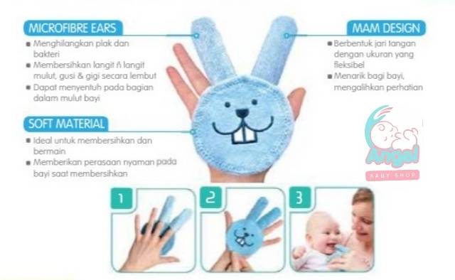 MAM oral care rabbit 1pcs blue/pink