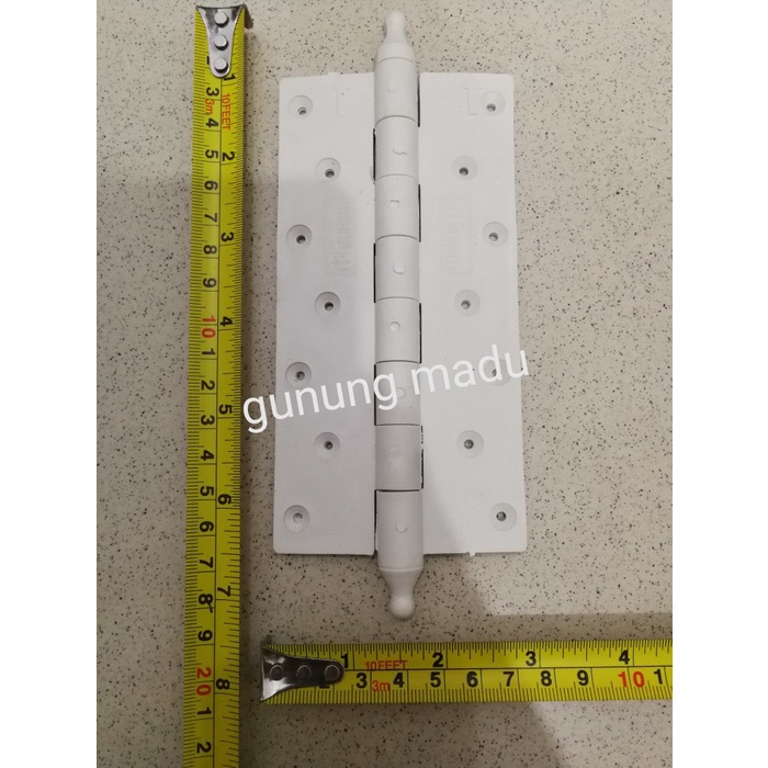 K5K147575 Engsel Pintu Plastik Muriko 6 Inch Untuk Pintu Kamar Mandi Engsel Pvc - Putih Kiki50K2
