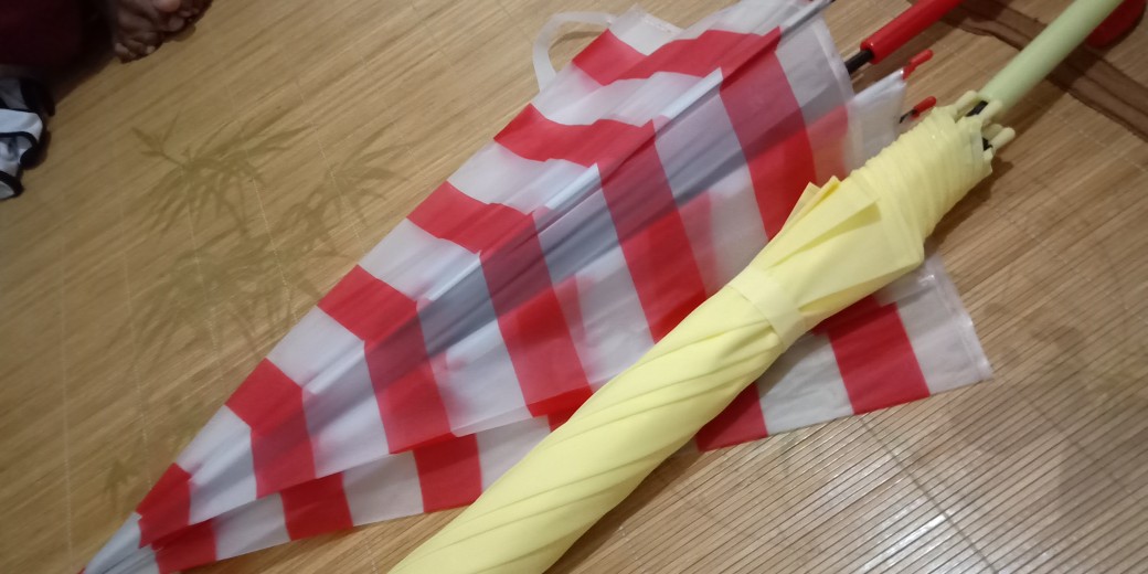 Tabasa Payung Tongkat Stripes Ilusi Simple Garis Garis