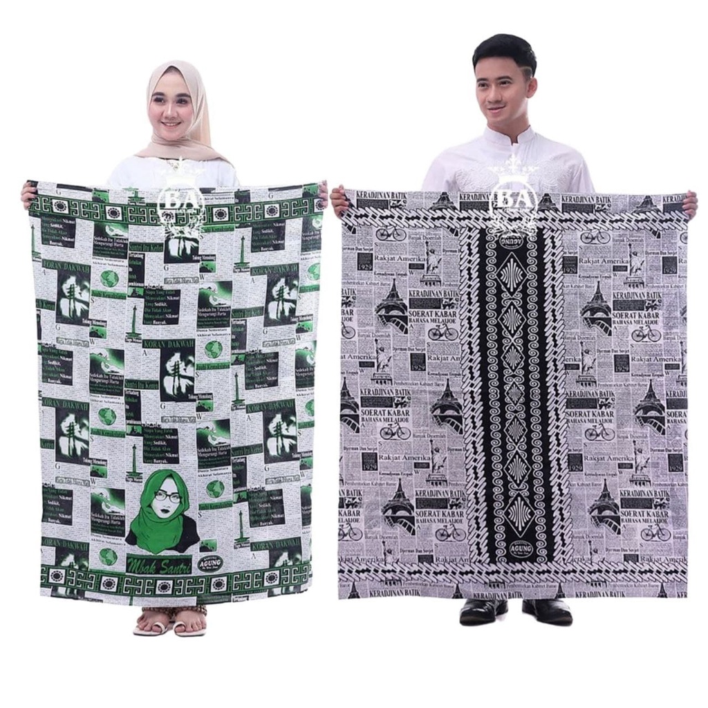SARUNG BATIK AGUNG PEKALONGAN / SARUNG SANTRI PUTRI / SARUNG KORAN / SARUNG GOYOR HITAM PUTIH
