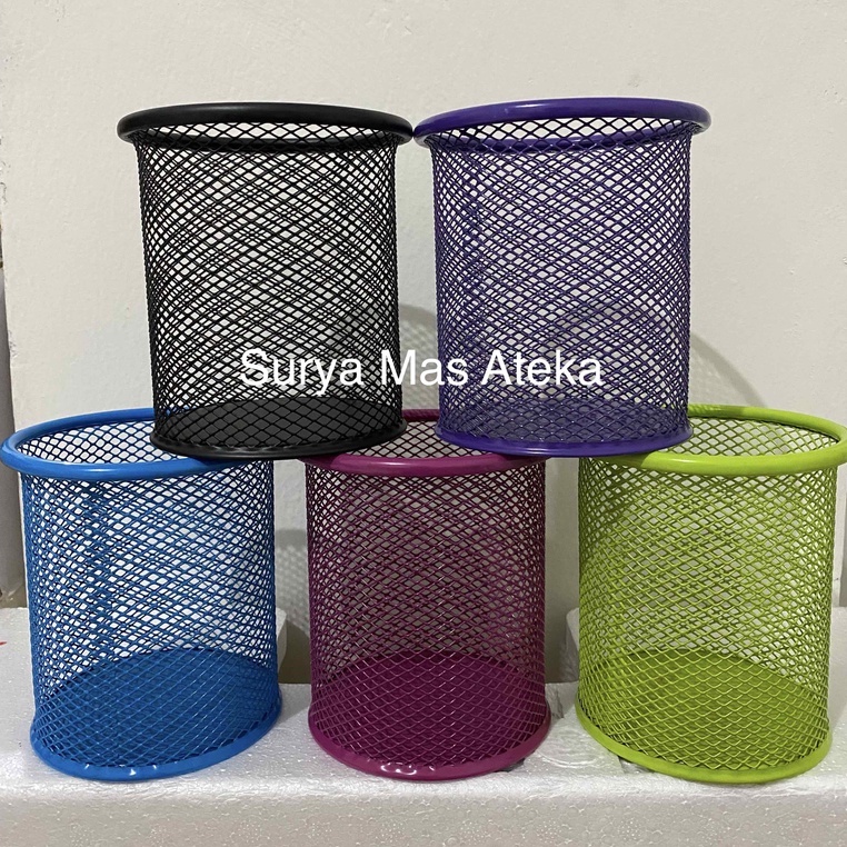 

Pen Stand/ Tempat Pen Jaring Besi Bulat
