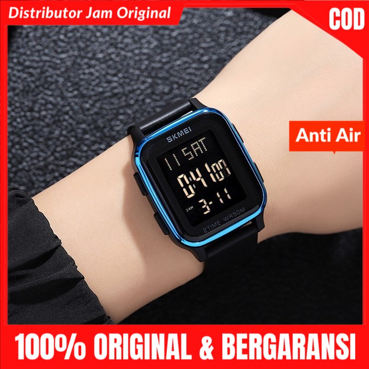 Jam Jm Tangan Tngan Wanita Pria Digital Chronograph Sport Watch Dual Time Anti Air Skimei Skmei 1858