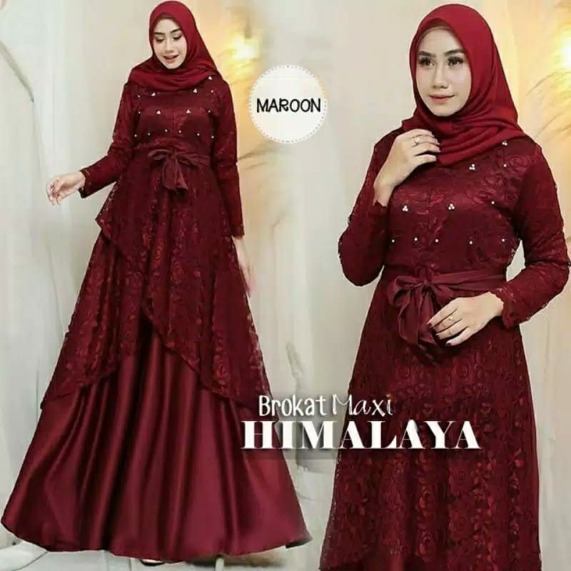 MAXY HIMALAYA PAKAIAN WANITA DRESS GAMIS BRUKAT CTHM