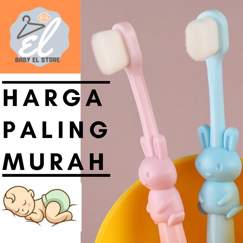 IMPORT Toothbrush Rabbit Sikat Gigi Lembut Anak Bayi Sensitif Gusi Kelinci Kucing Anjing Toothbrush Soft Baby Kids