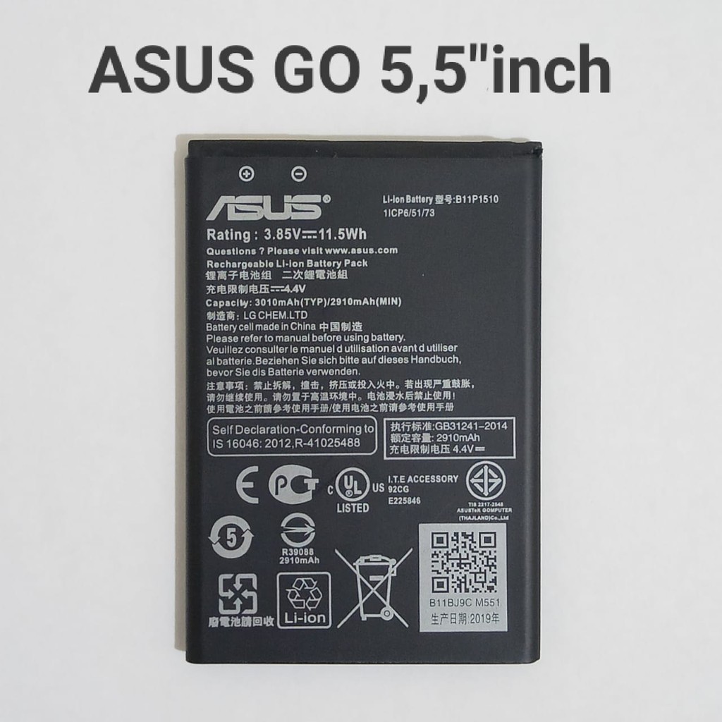 BATERAI ASUS ZENFONE GO 5.5 INCH / ZB551KL / X013D / ZB552KL / X007D / B11P1510