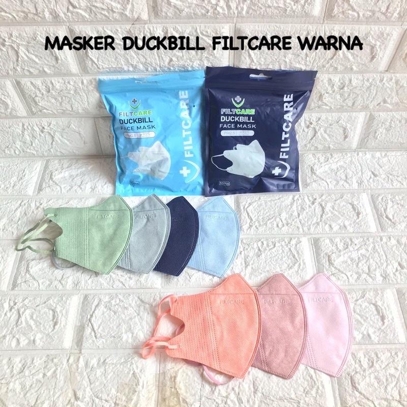 MASKER DUCKBILL FILTCARE WARNA 1PACK ISI 10PCS