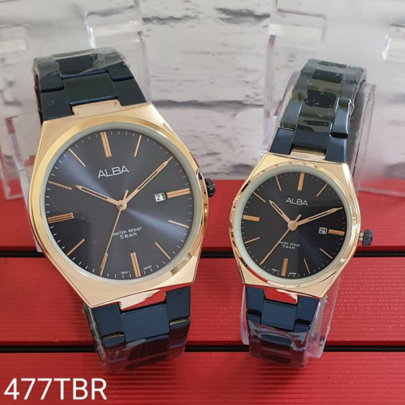 (COD) JAM TANGAN RANTAI ALBA COUPLE