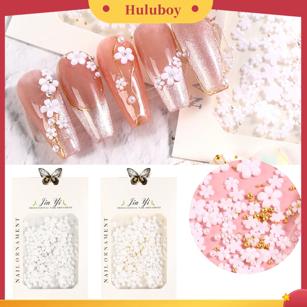 Huluboy Huluboy♡ 1 Pack Bunga Kecil Bahan Resin Untuk Dekorasi Nail Art