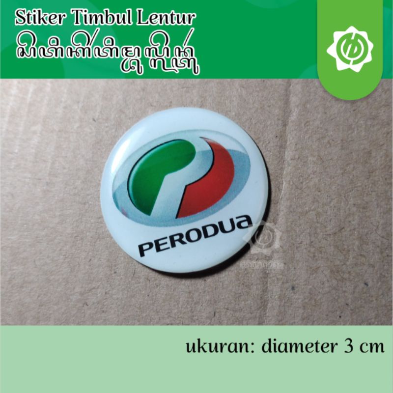 

Stiker Timbul Lentur logo Perodua diameter 3cm