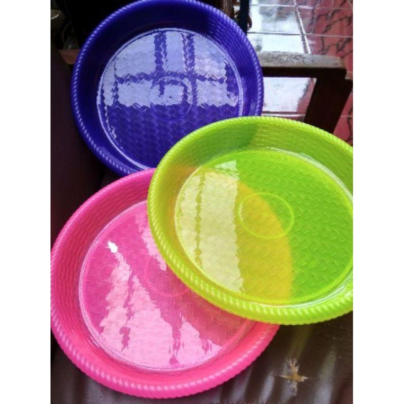 Nampan Anyam Bulat Loyang Okinawa Calista Nampan Bulat Plastik