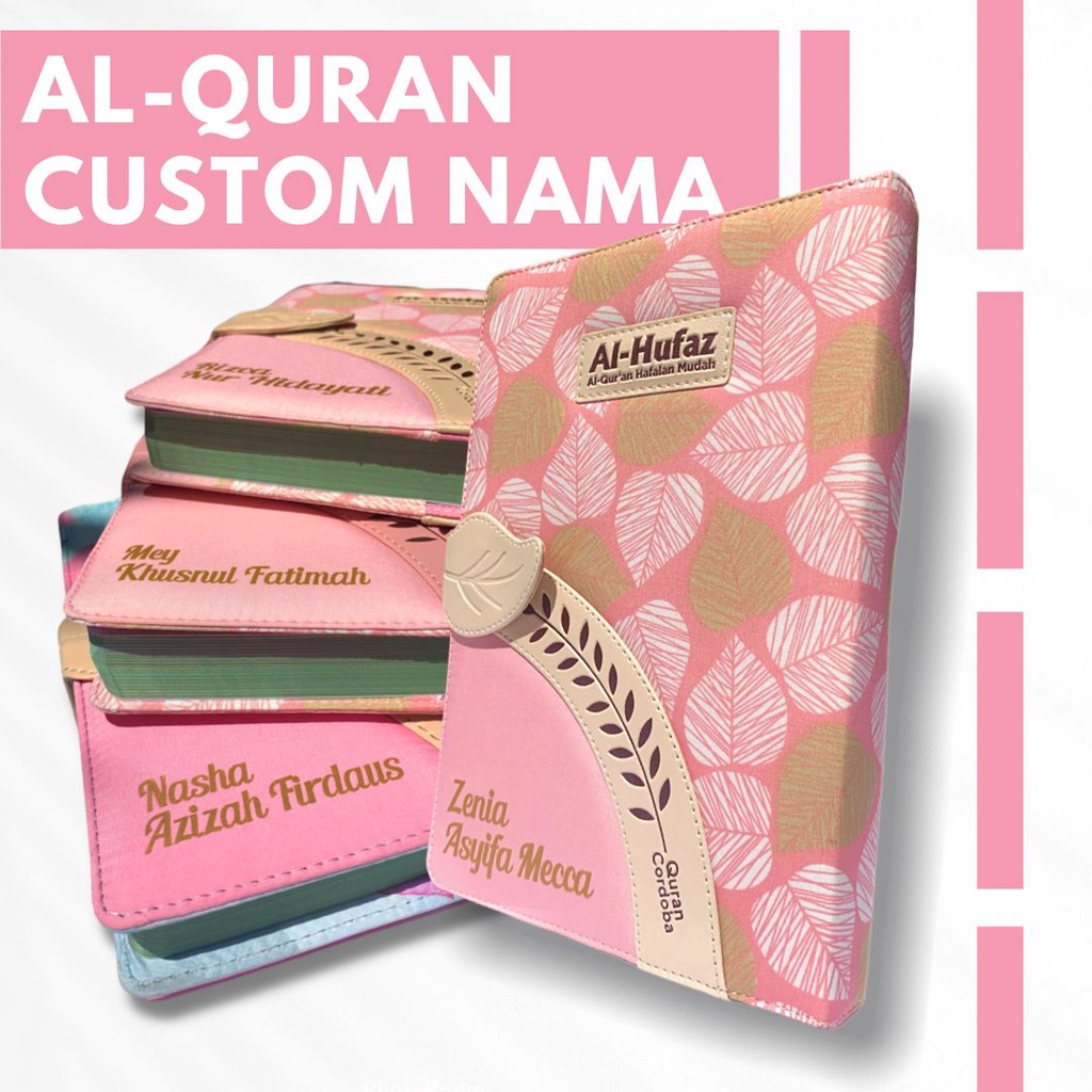 Al-Quran Custom Nama / Al-Quran Hafalan / Al-Quran Terjemah / Al-Quran Wanita Perempuan Women / Al-Q