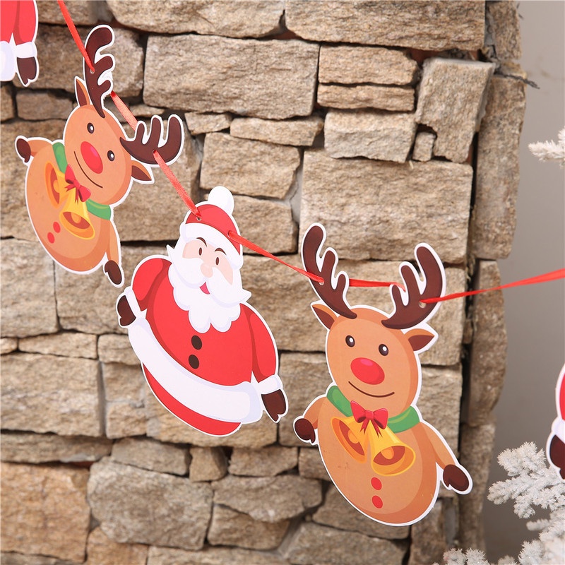 [Christmas Home Decoration Products] [3m Garland Christmas Banners Santa Claus Banner][Elk Flag Xmas Trees Banners Decor ] [Xmas Home Decor Accessories]