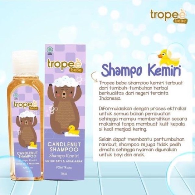 Tropee Bebe Candlenut Oil &amp; Shampoo - Shampo dan Minyak Kemiri 100ml