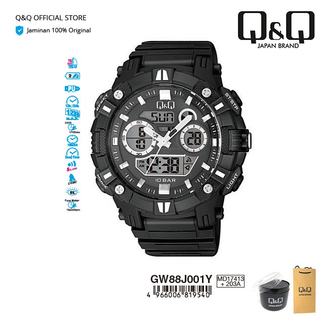 STRAP SPORT JAM TANGAN TALI  RUBBER BLACK/ TALI RUBBER LENTUR KUALITAS PREMIUM